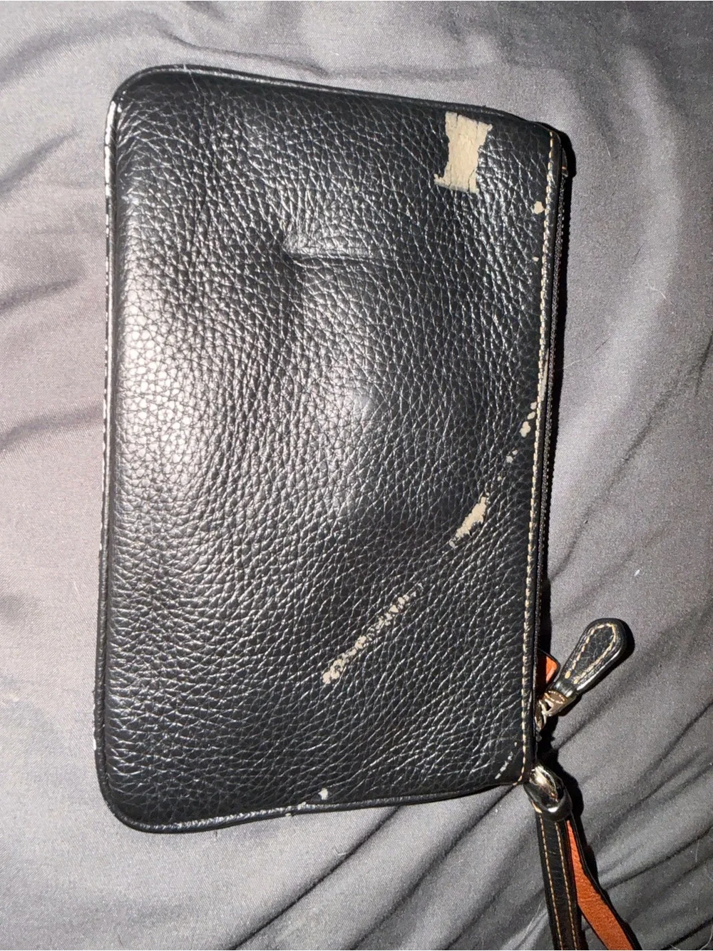 Coach x Disney Black Leather Wristlet with Minnie Mouse